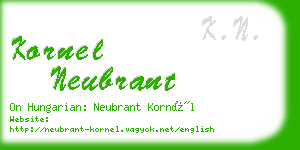 kornel neubrant business card